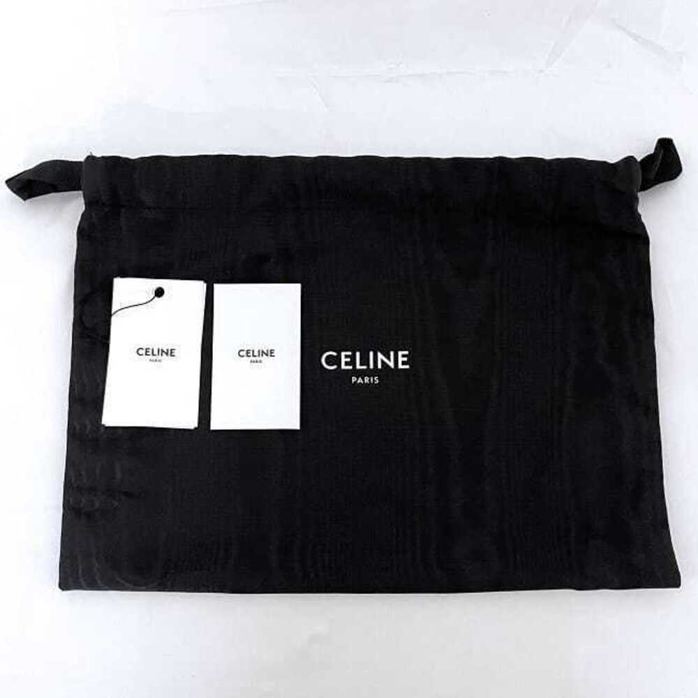 Celine Shoulder Bag Ava Strap Brown Hobo Leather Shoulder Zipper Logo One Point - Picture 10 of 10